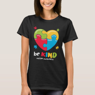 Camiseta Autism Awareness   Be Kind Puzzle Heart Kindness  