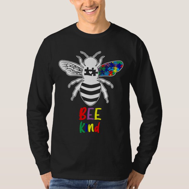 Camiseta Autism Awareness Bee Kind (Frente)