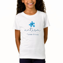 autism awareness blue puzzle piece #team name 