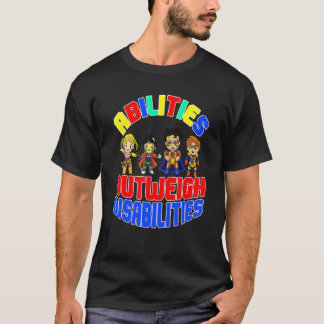 Camiseta Autism Awareness Boy Abilities Outweigh Disabiliti