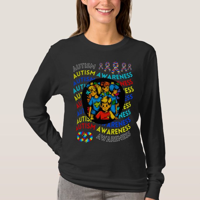 Camiseta Autism Awareness Children For Teacher Autism Moms  (Frente)