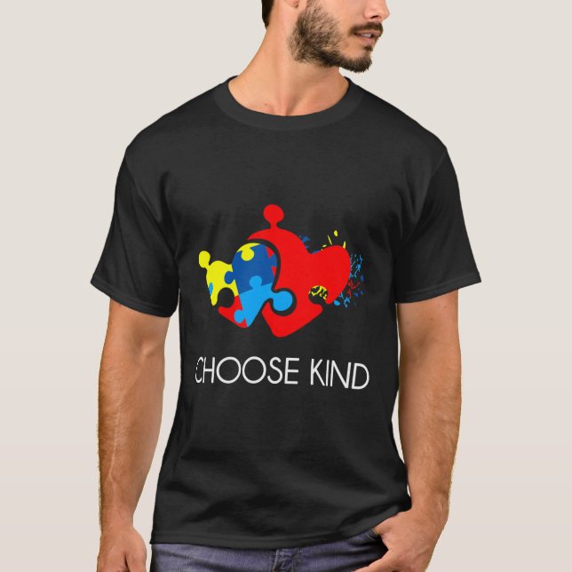 Camiseta Autism Awareness Choose Kind Heart (Frente)