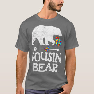 Camiseta Autism Awareness Cousin Bear Support Autistic Adul