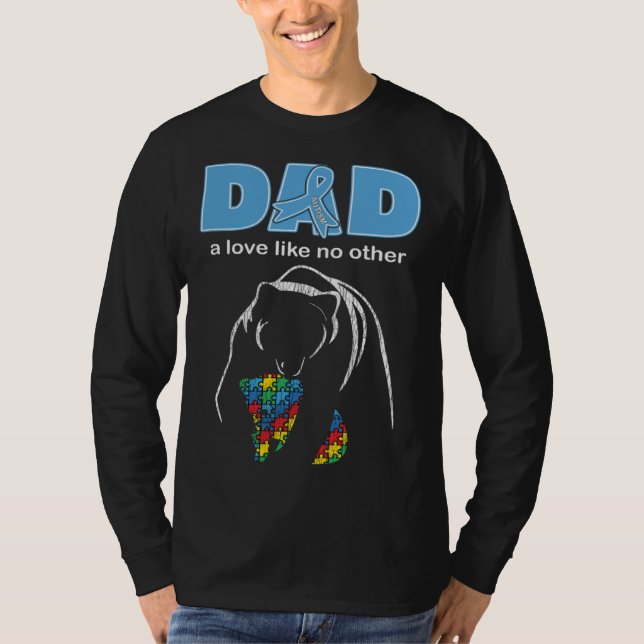 Camiseta Autism Awareness Dad Father Love Proud Autism Son  (Frente)