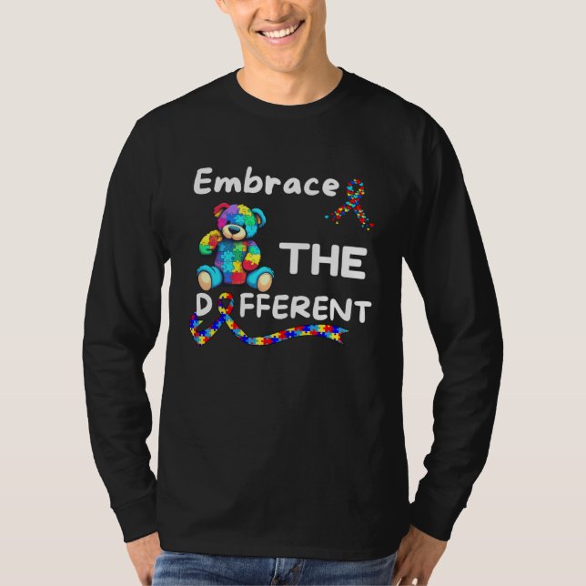 Camiseta Autism Awareness Embrace The Different Unmasking A (Frente)