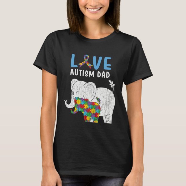 Camiseta Autism Awareness Father Love Proud Autism Daughter (Frente)