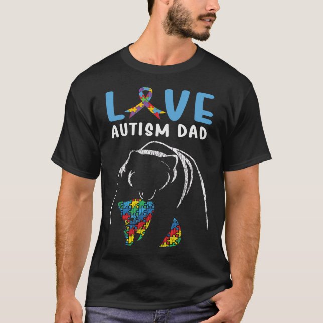 Camiseta Autism Awareness Father Love Proud Autism Daughter (Frente)