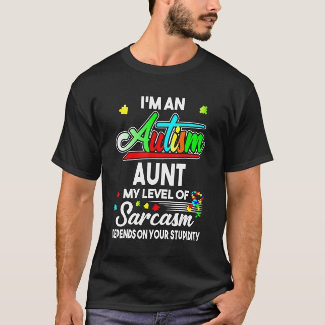 Camiseta Autism Awareness I'm An Autism Aunt Shirt (Frente)