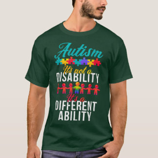 Camiseta Autism Awareness It's a Different Ability Skeleton
