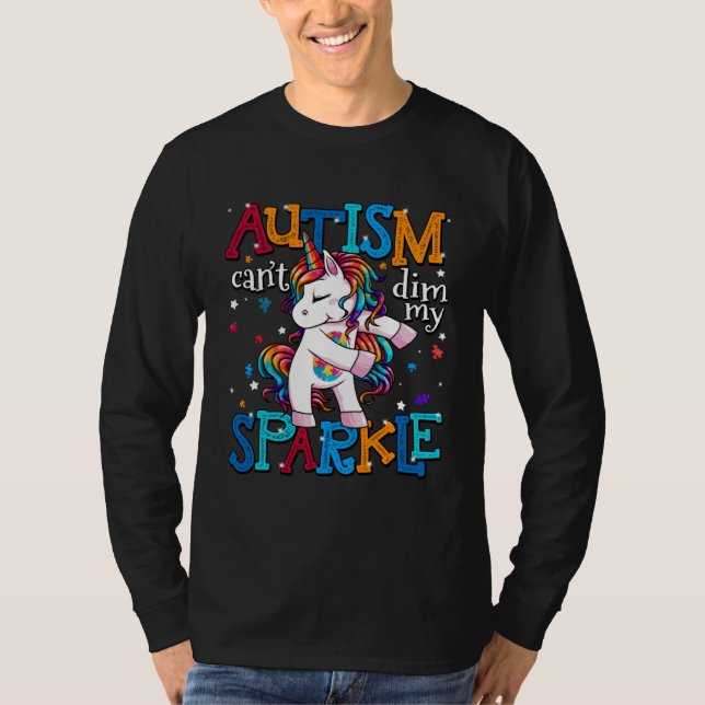 Camiseta Autism Awareness Kids Unicorn  For Autism Mom Girl (Frente)