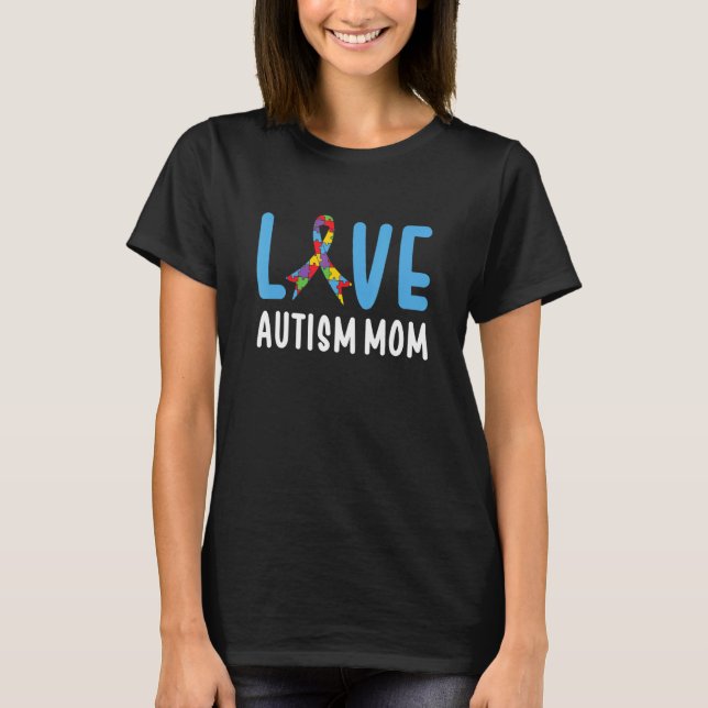 Camiseta Autism Awareness Love Autism Mom Mother Women Acce (Frente)