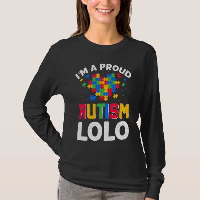 Camiseta Autism Awareness Matching Family I'm a Proud Autis (Frente)