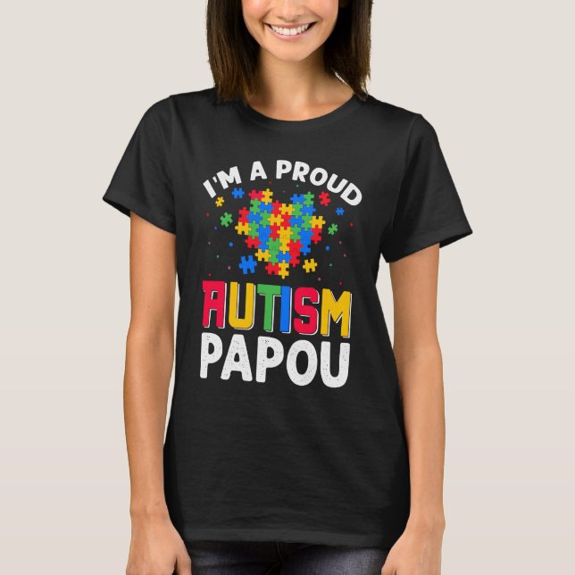 Camiseta Autism Awareness Matching Family I'm a Proud Autis (Frente)