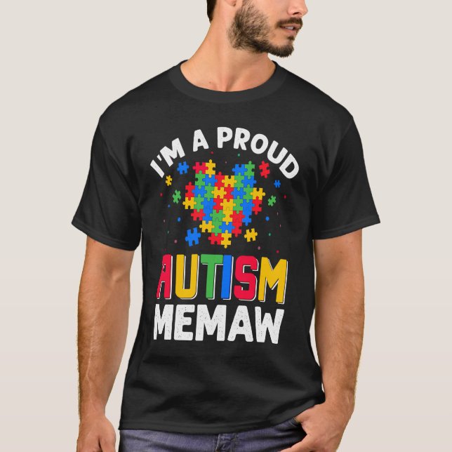Camiseta Autism Awareness Matching Family I'm a Proud Autis (Frente)