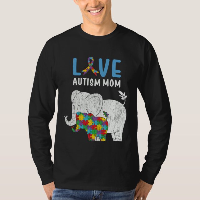 Camiseta Autism Awareness Mom Love Autistic Son Daughter Mo (Frente)