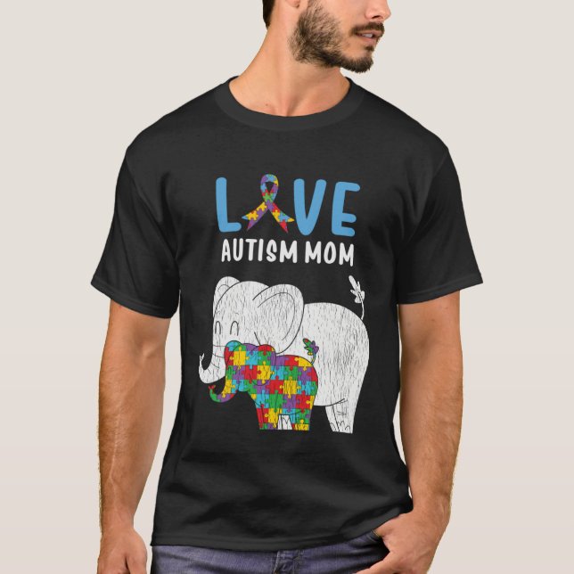 Camiseta Autism Awareness Mom Love Autistic Son Daughter Mo (Frente)
