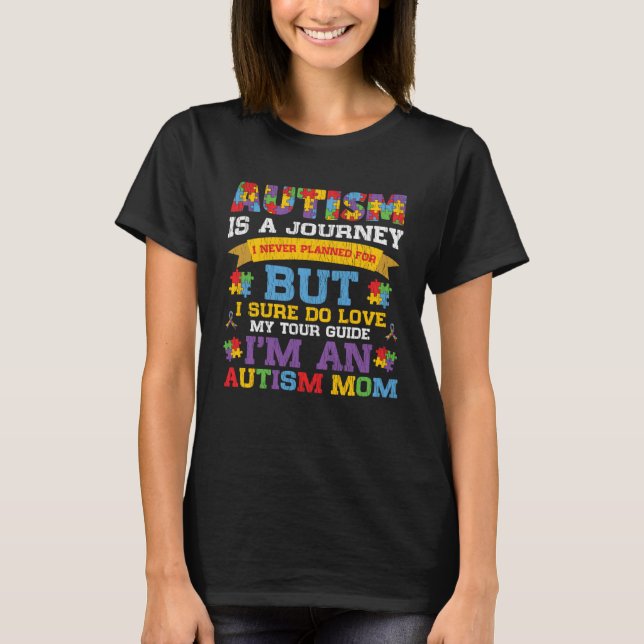 Camiseta Autism Awareness Mom Proud Autistic Son Daughter A (Frente)