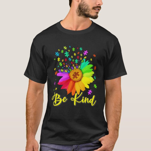 Camiseta Autism Awareness Month Be Kind Cute Men Women Kids (Frente)