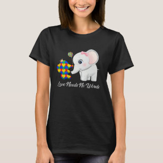 Camiseta Autism Awareness Month Mama Papa Elephant Love Nee