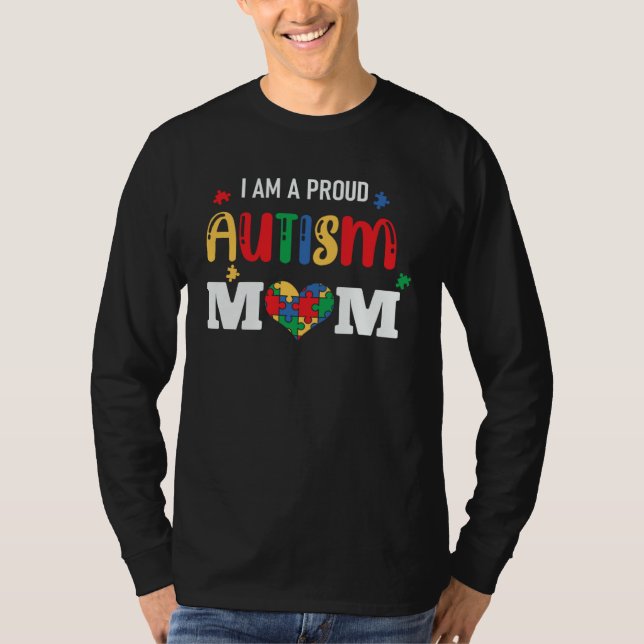 Camiseta Autism Awareness Proud Autism Mom Support Autism (Frente)