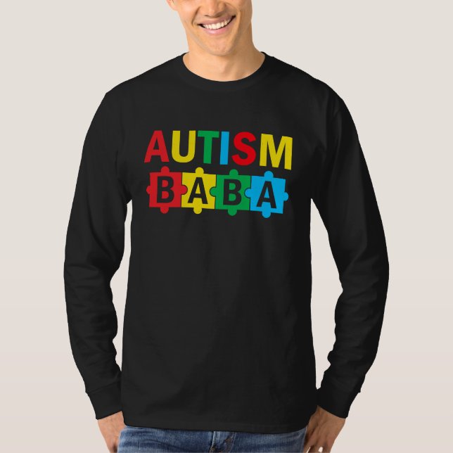 Camiseta Autism Awareness Puzzle Ribbon Proud Autism Baba (Frente)