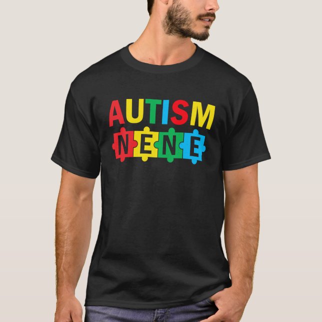 Camiseta Autism Awareness Puzzle Ribbon Proud Autism Nene (Frente)