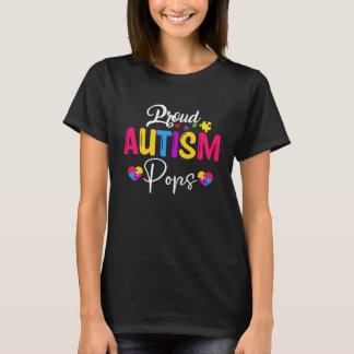 Camiseta Autism Awareness Puzzle Ribbon  Proud Autism Pops