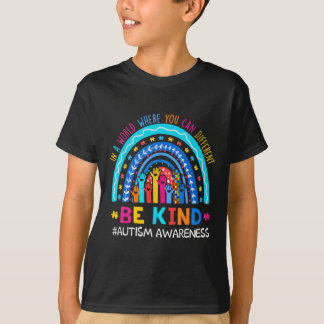 Camiseta Autism Awareness Rainbow In April We Wear Blue Rib