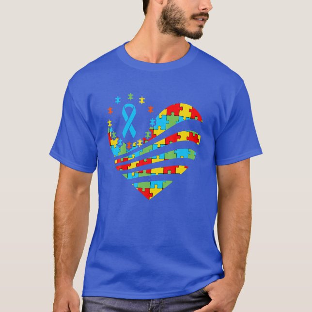 Camiseta Autism Awareness S Heart Support Autistic Kindness (Frente)