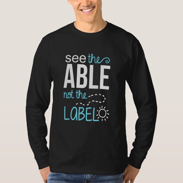 Camiseta Autism Awareness See the Able Not the Label Men Wo (Frente)