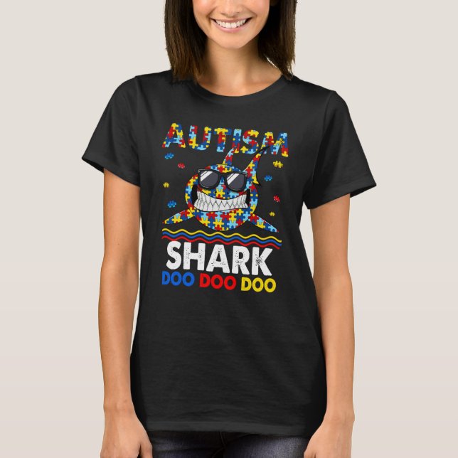 Camiseta Autism Awareness Shark Kid Baby Boy (Frente)