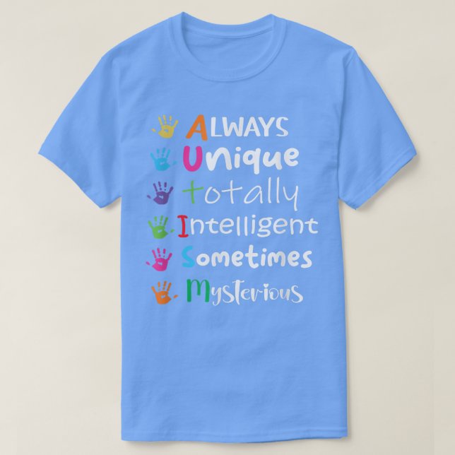 Camiseta AUTISM AWARENESS Support Autism Kids for Mamãe Pai (Frente do Design)
