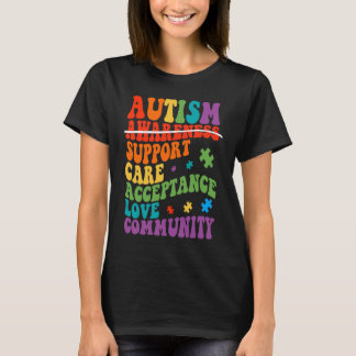 Camiseta Autism Awareness Support Care Acceptance Ally Groo