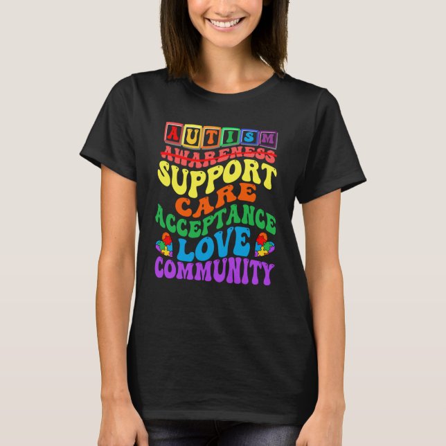 Camiseta Autism Awareness Support for Kids Boys Women & men (Frente)