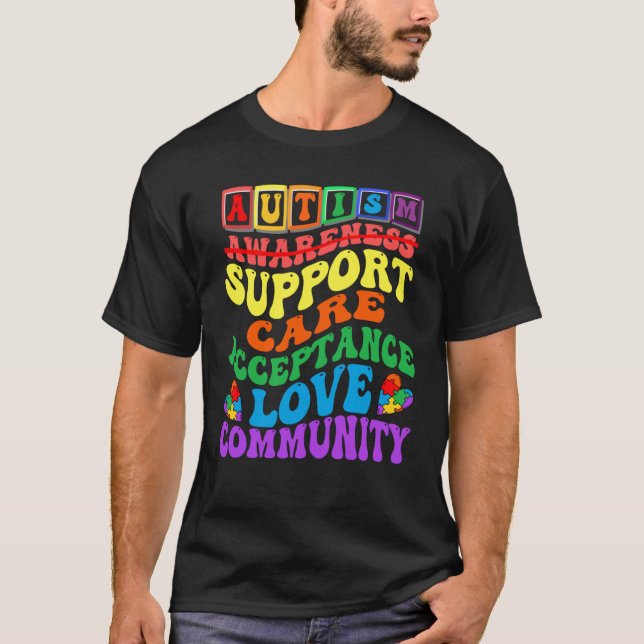 Camiseta Autism Awareness Support for Kids Boys Women & men (Frente)