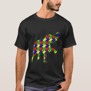 Camiseta Autism Awareness Symbol Colors Funny Elephant Anim