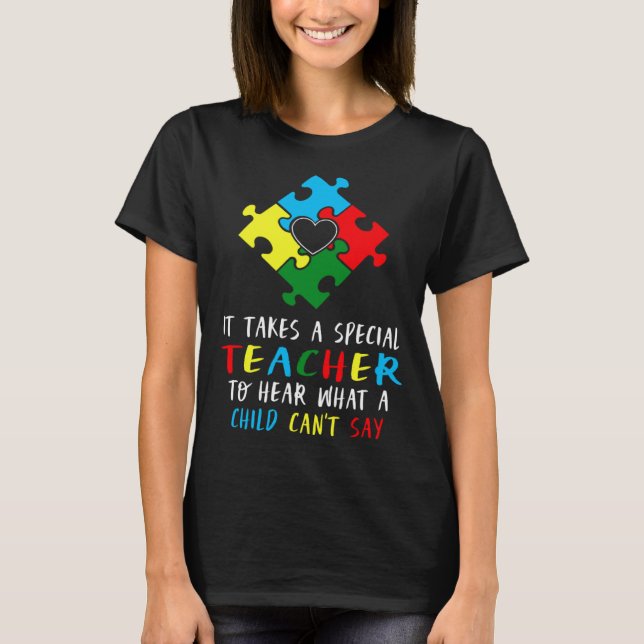 Camiseta Autism Awareness Teacher Special Education Teach A (Frente)