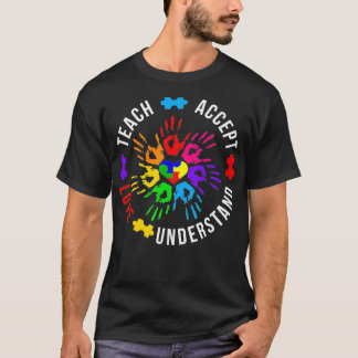 Camiseta Autism Awareness Teacher Teach Accept Understand