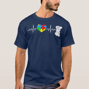 Camiseta Autism Awareness Video Game Controller Heart Puzzl