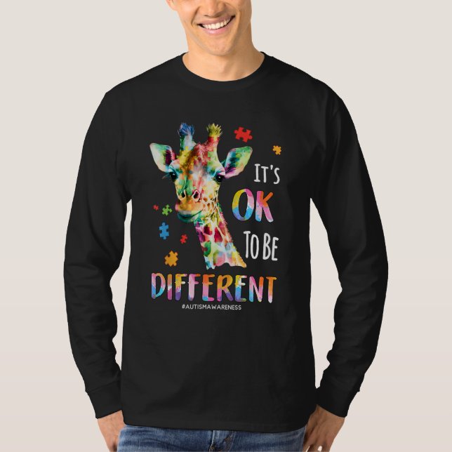 Camiseta Autism Awareness Women Kid Its Ok To Be Different  (Frente)