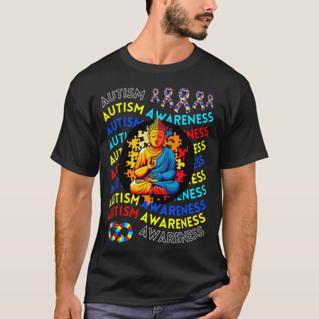 Camiseta Autism Awareness Zen Decor For Teacher Autism Budd (Frente)