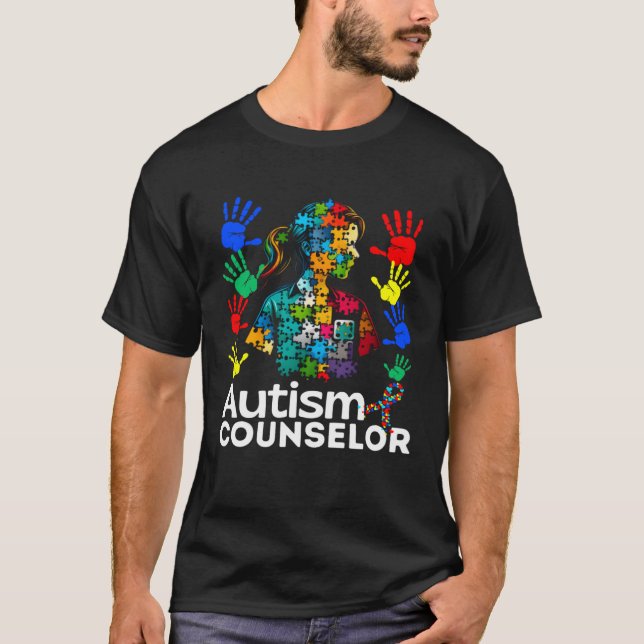 Camiseta Autism Counselor Navigating Autism Autism Counseli (Frente)
