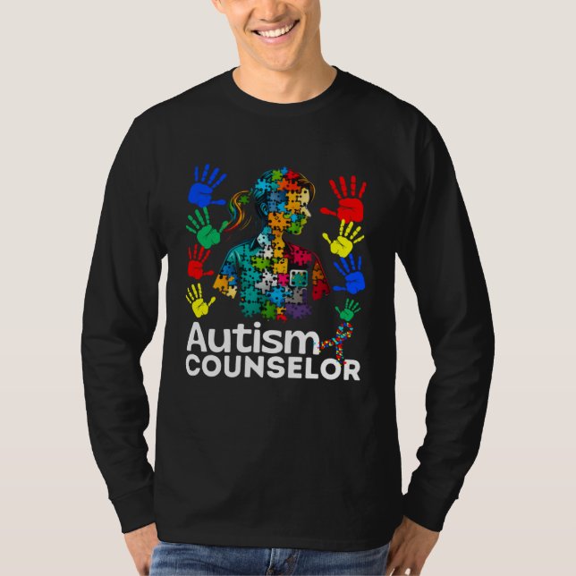 Camiseta Autism Counselor Navigating Autism Autism Counseli (Frente)