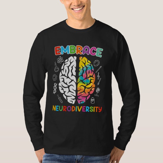 Camiseta Autism Embrace Neurodiversity Autistics Awareness (Frente)