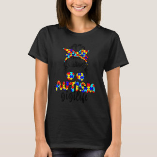Camiseta Autism Gigi Messy Bun Sunglass Bandana Autism Aw