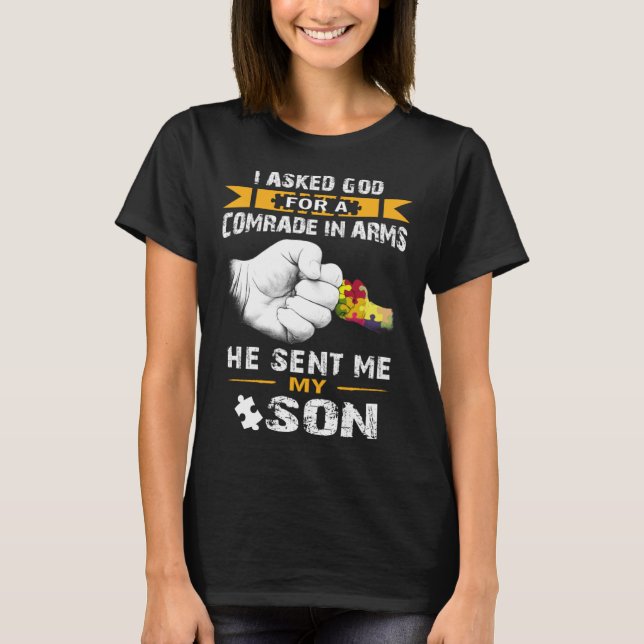 Camiseta Autism Grandson Autism Awareness Men Women Grandpa (Frente)