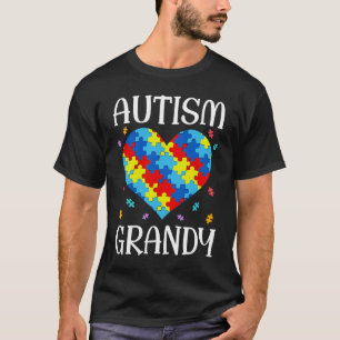 Camiseta Autism Grandy Matching Family Heart Autism Awarene