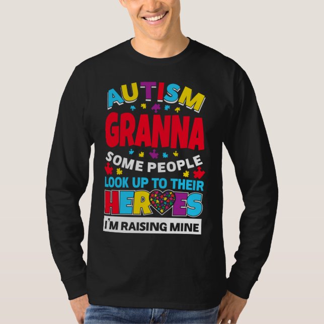 Camiseta Autism Granna Pessoas Olham Para Os Heróis Ascensã (Frente)