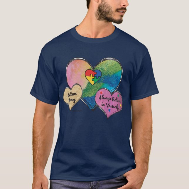Camiseta Autism Hearts (Frente)