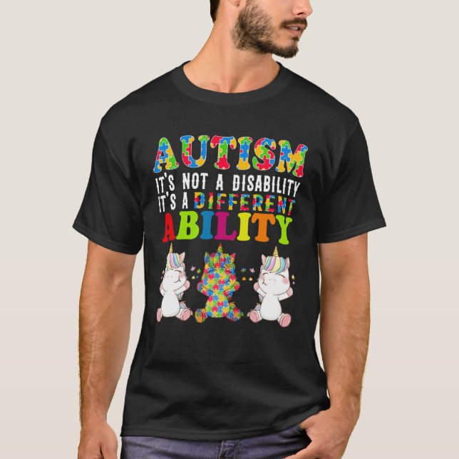 Camiseta Autism Is Not a Disability It s a Different Abilit (Frente)